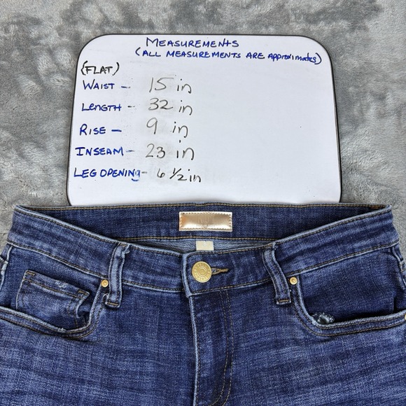 Kut From The Kloth Amy Crop Jeans Womens 6 Straight Leg Stretch Denim Roll Cuff - Picture 8 of 16